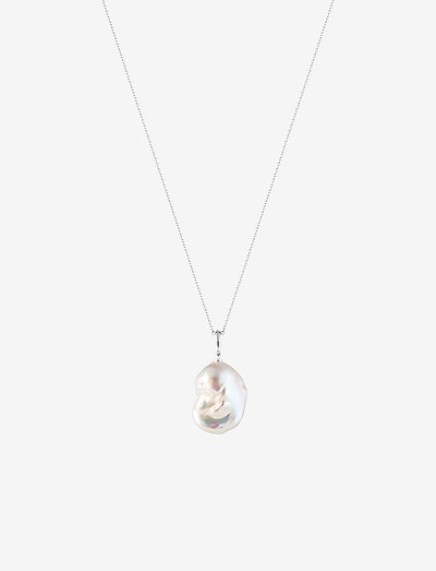 Baroque necklace - parelketting - silver