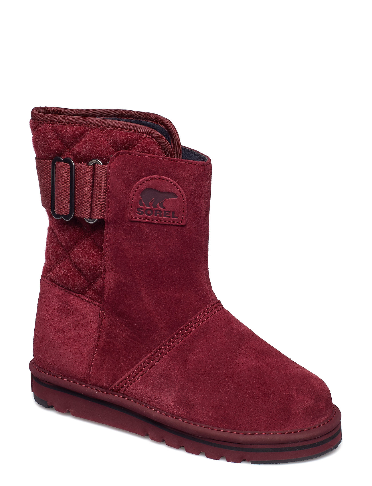 Newbie Gevoerde Enkellaars Lage Hak Rood Sorel sorel kopen in de aanbieding