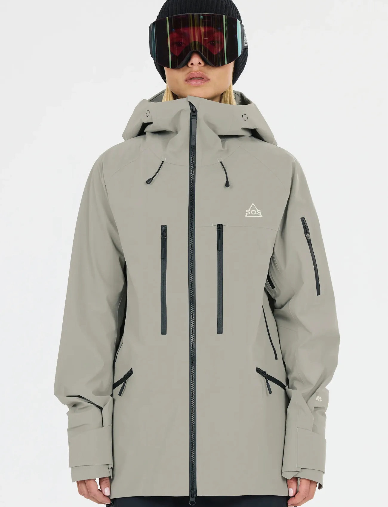 SOS Kula W 3L Shell Jacket, XS, Beige, Sport Jackets > Sport Ski Jackets, Dame