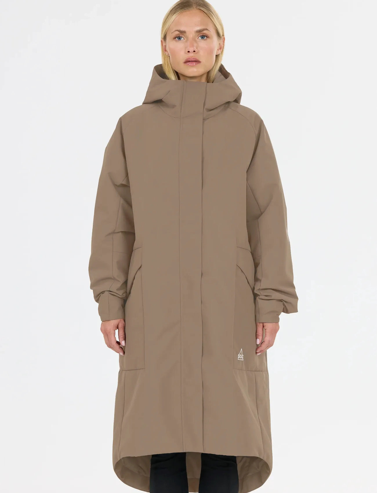 SOS Trikora W 2L Long Insulated Jacket, XS, Beige, Sport Jackets > Sport Outdoor Jackets, Dame
