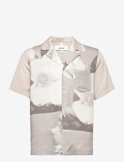 Orson shirt - chemises de lin - grey aop