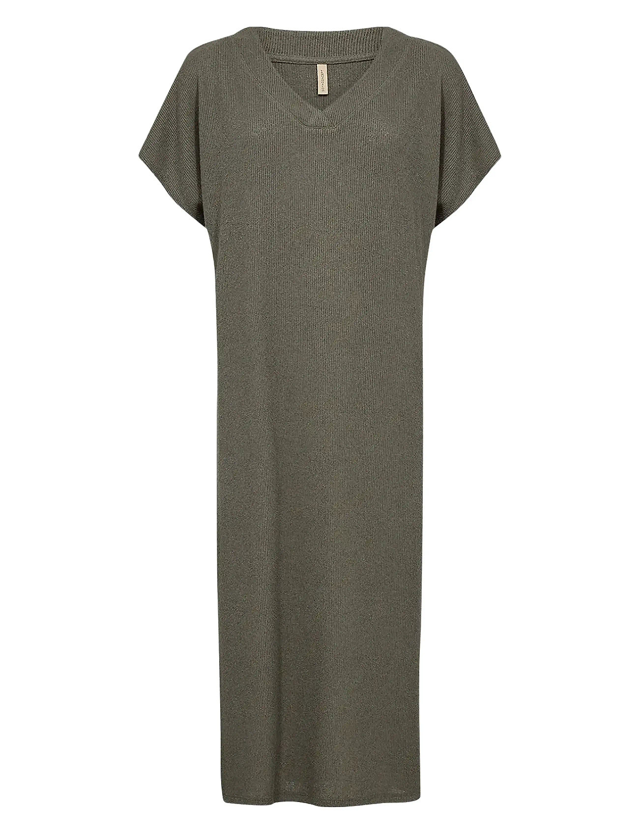 Sc-Delia Knelang Kjole Khaki Green Soyaconcept