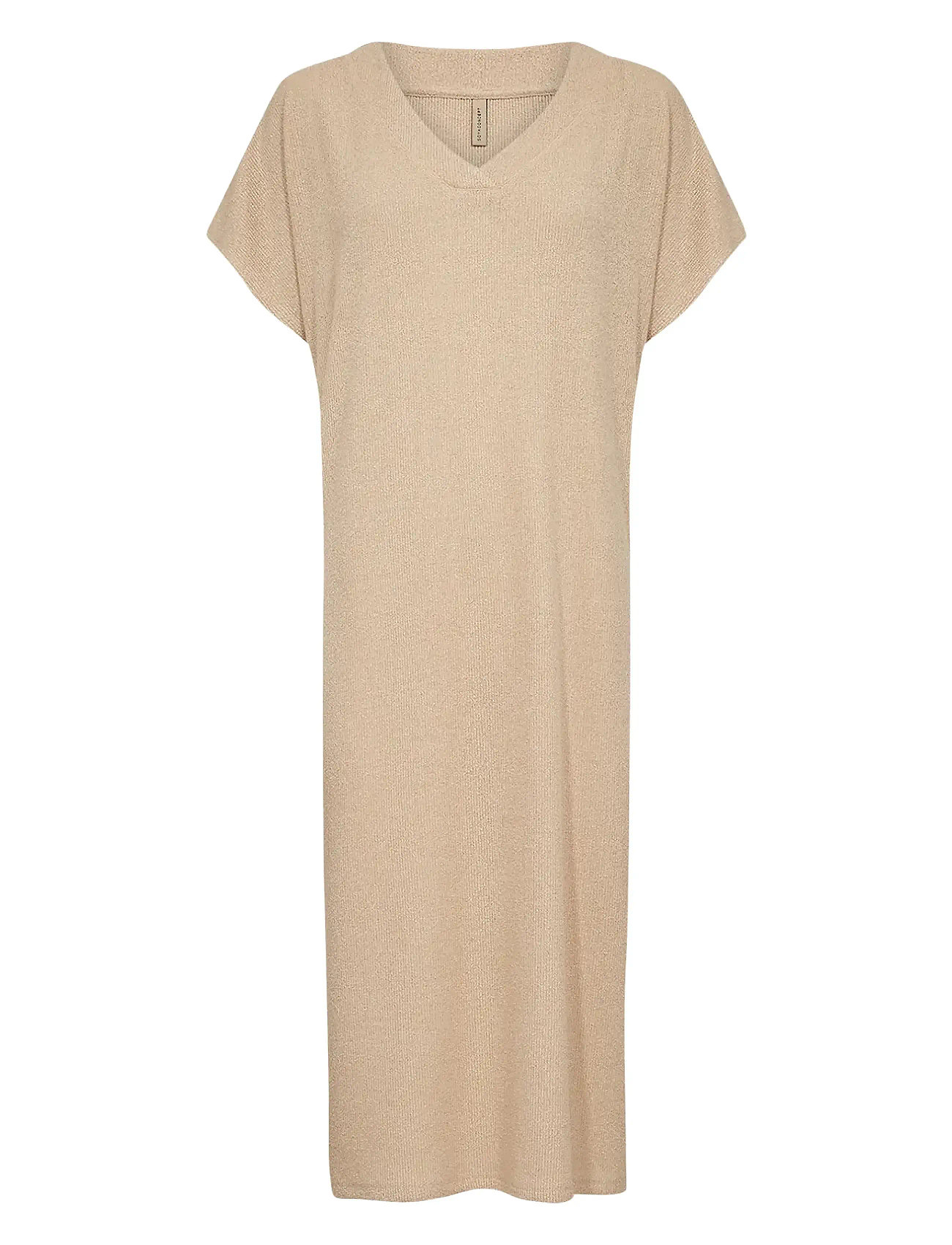 Sc-Delia Knelang Kjole Beige Soyaconcept