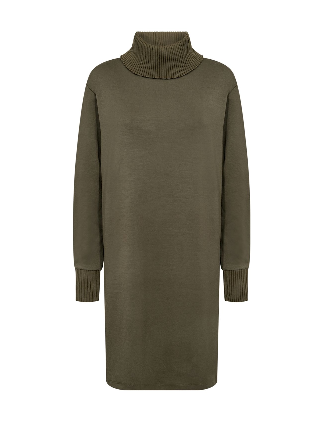 Sc-Banu Knelang Kjole Khaki Green Soyaconcept