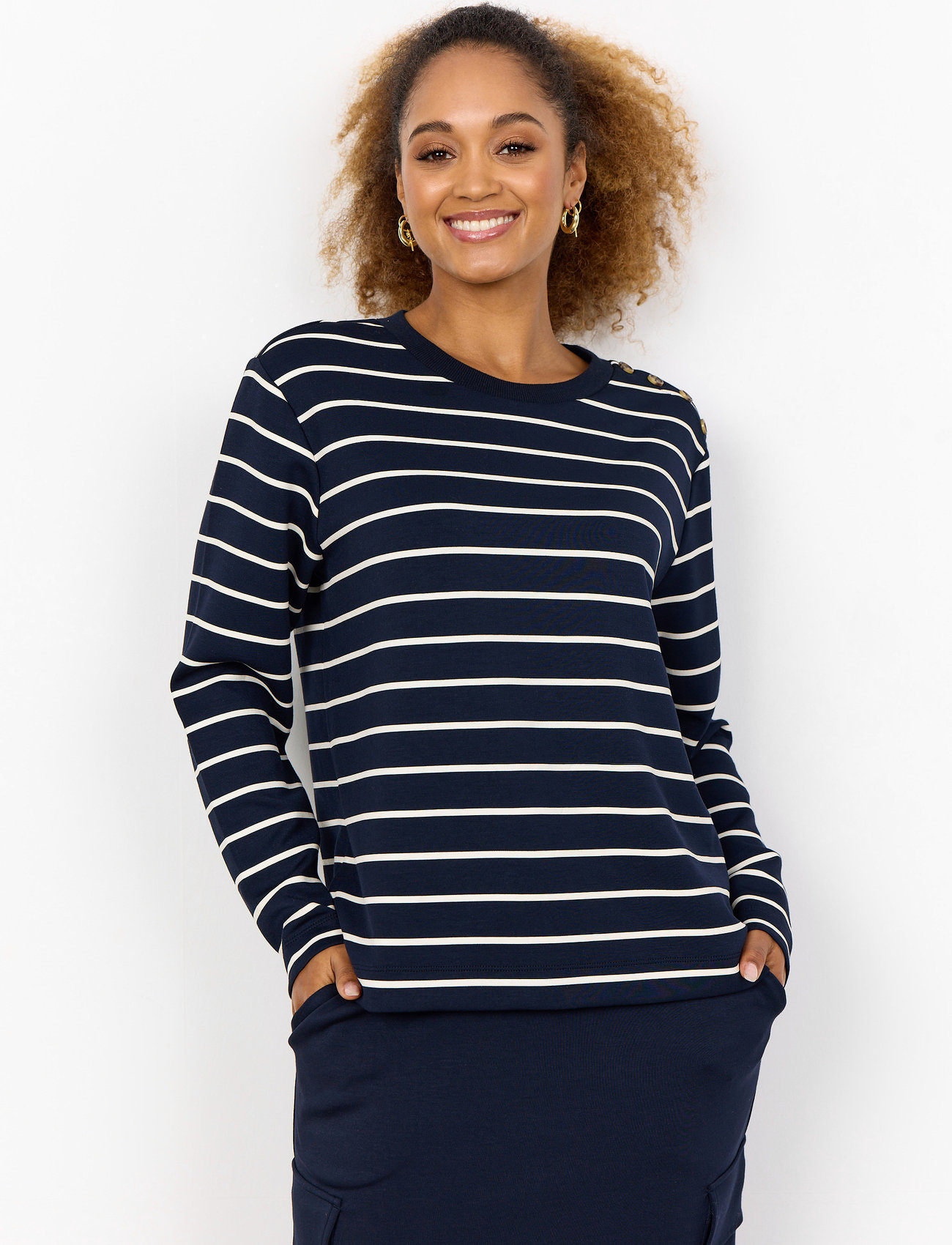 Soyaconcept Sc-Barni, XS, Navy, Bluser > Langærmede, Dame