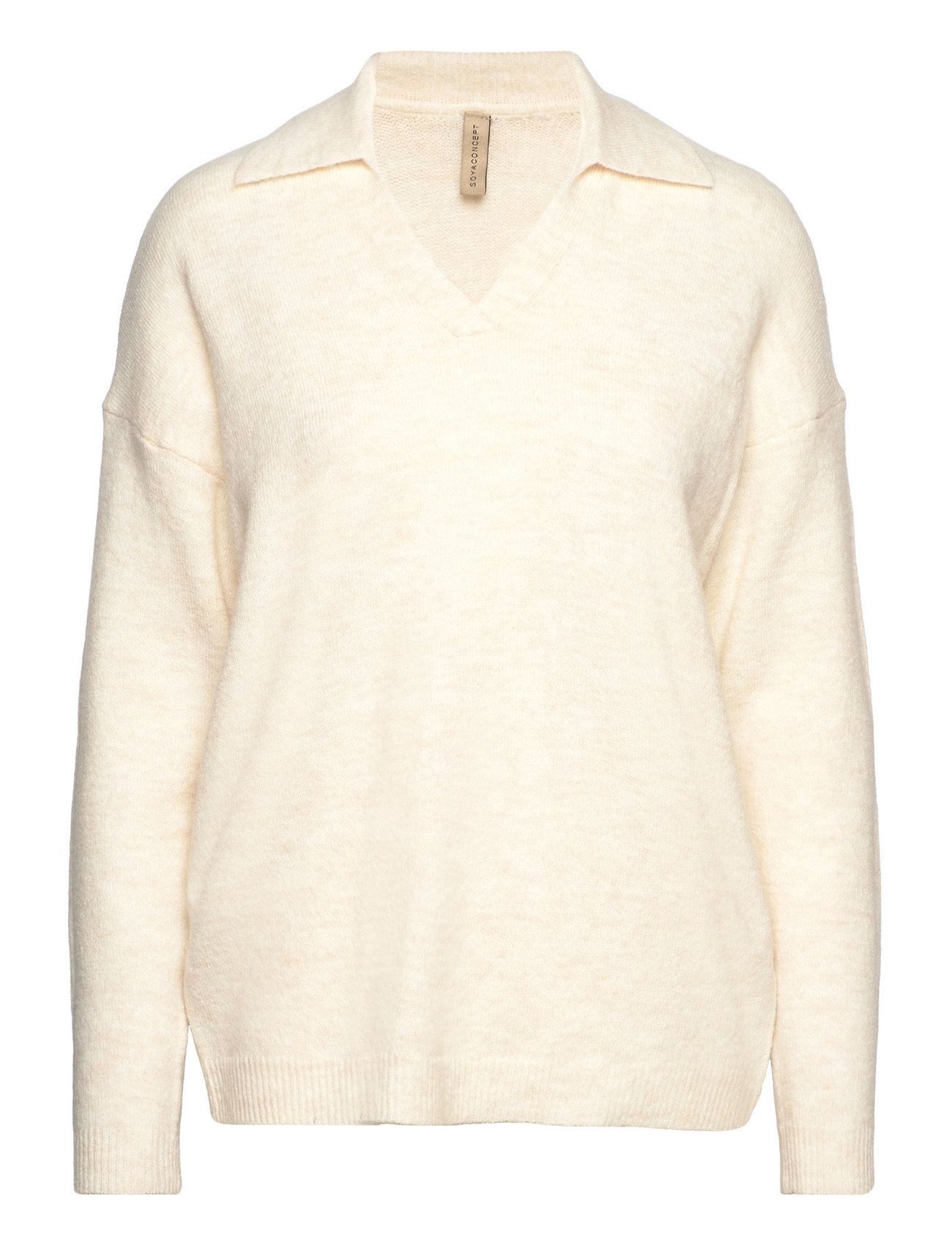 Sc-Nessie Tops Knitwear Jumpers Cream Soyaconcept
