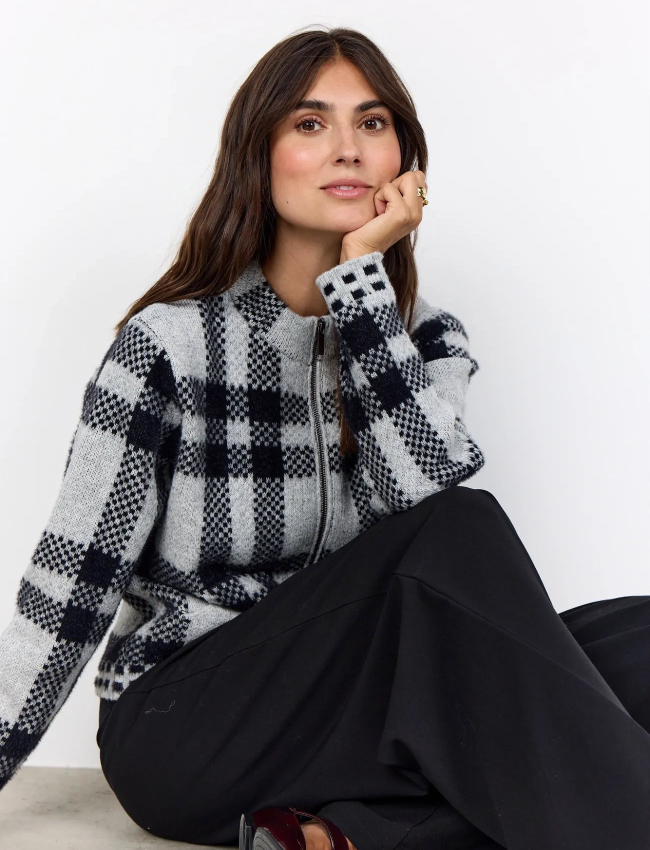 Soyaconcept Sc-Vibsa, L, Grey, Strik > Cardigans, Dame