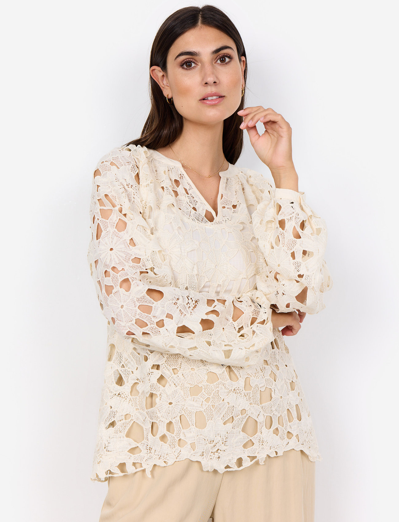 Soyaconcept Sc-Paja, M, Cream, Bluser > Langærmede, Dame