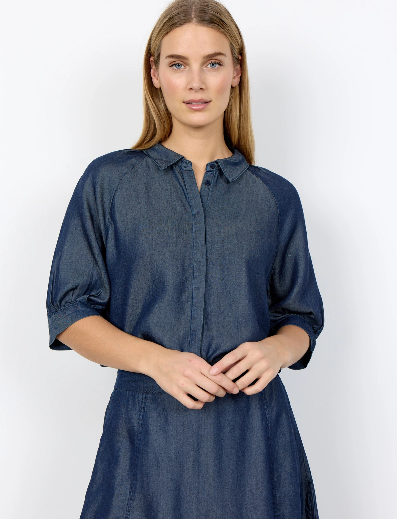 Soyaconcept Sc-Liv, L, Navy, Skjorter > Denim-Skjorter, Dame
