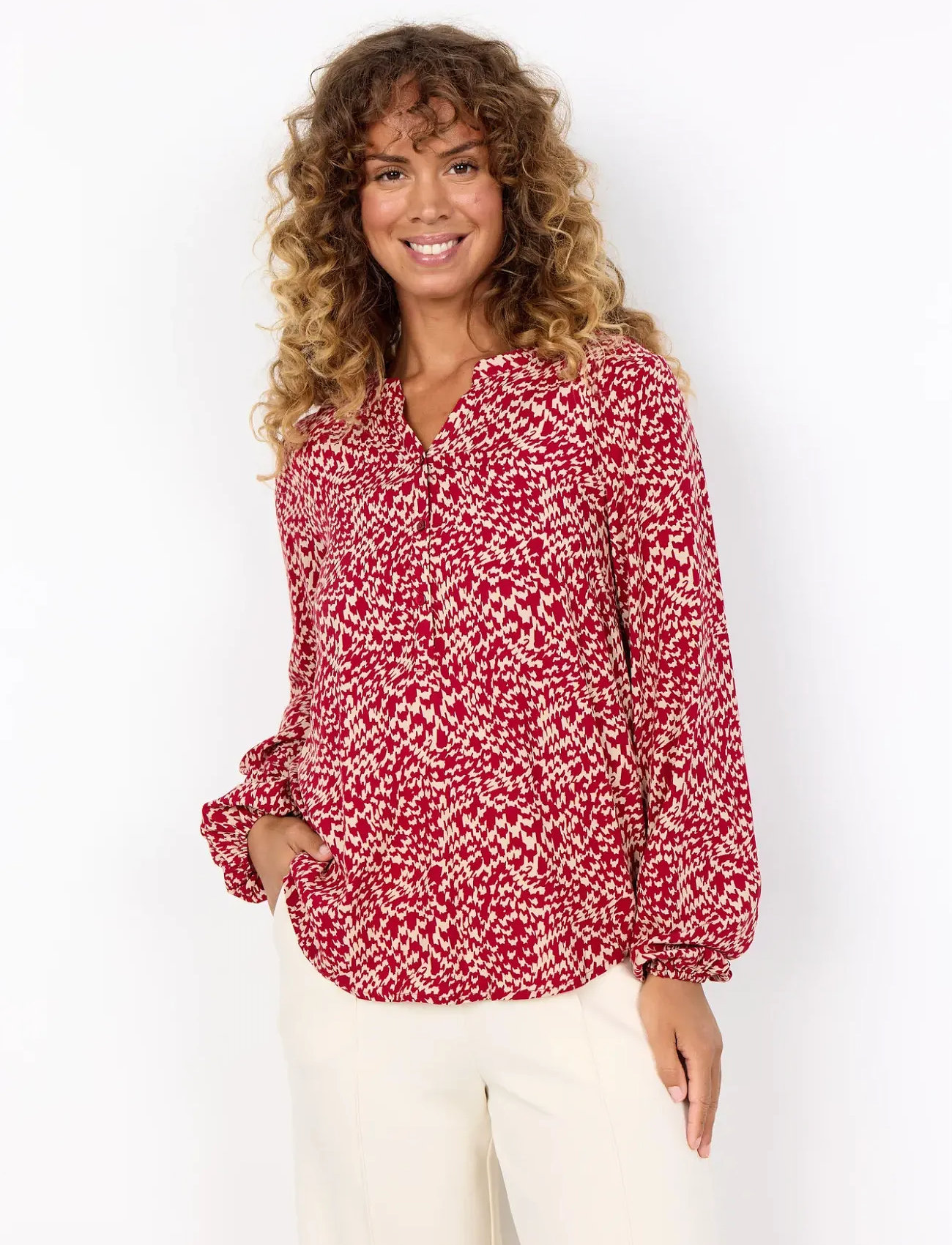 Soyaconcept Sc-Van, M, Red, Bluser > Langærmede, Dame