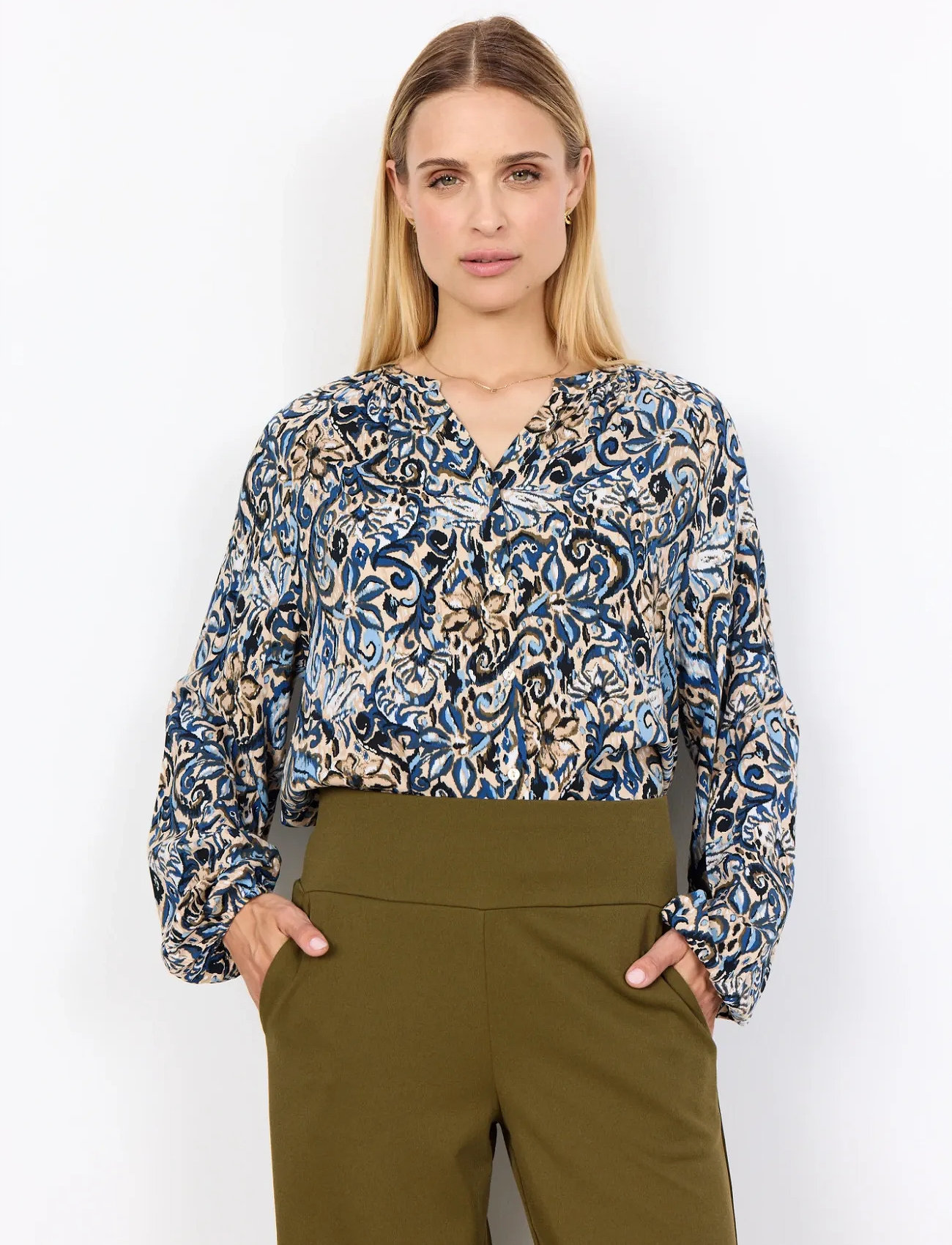 Soyaconcept Sc-Vava, S, Navy, Bluser > Langærmede, Dame