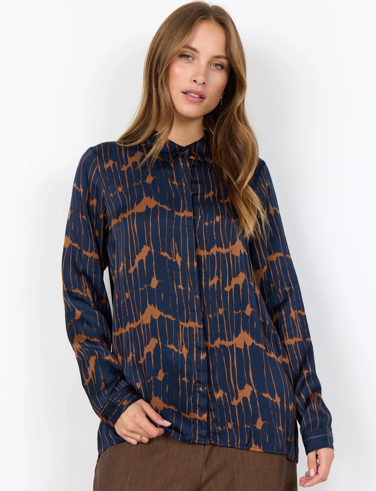 Soyaconcept Sc-Arlette, L, Navy, Skjorter > Langærmede, Dame
