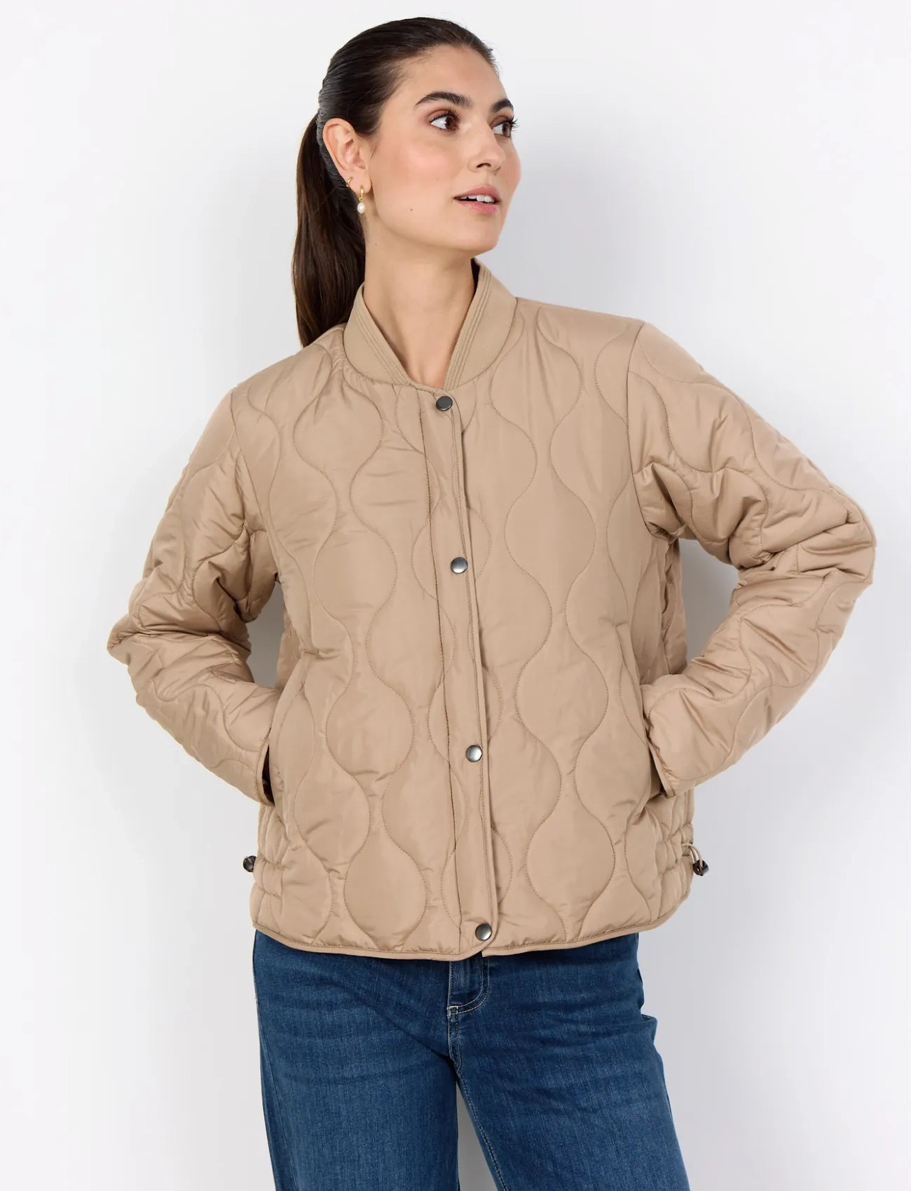 Soyaconcept Sc-Fenya, XL, Beige, Jakker > Vatteret Jakke, Dame