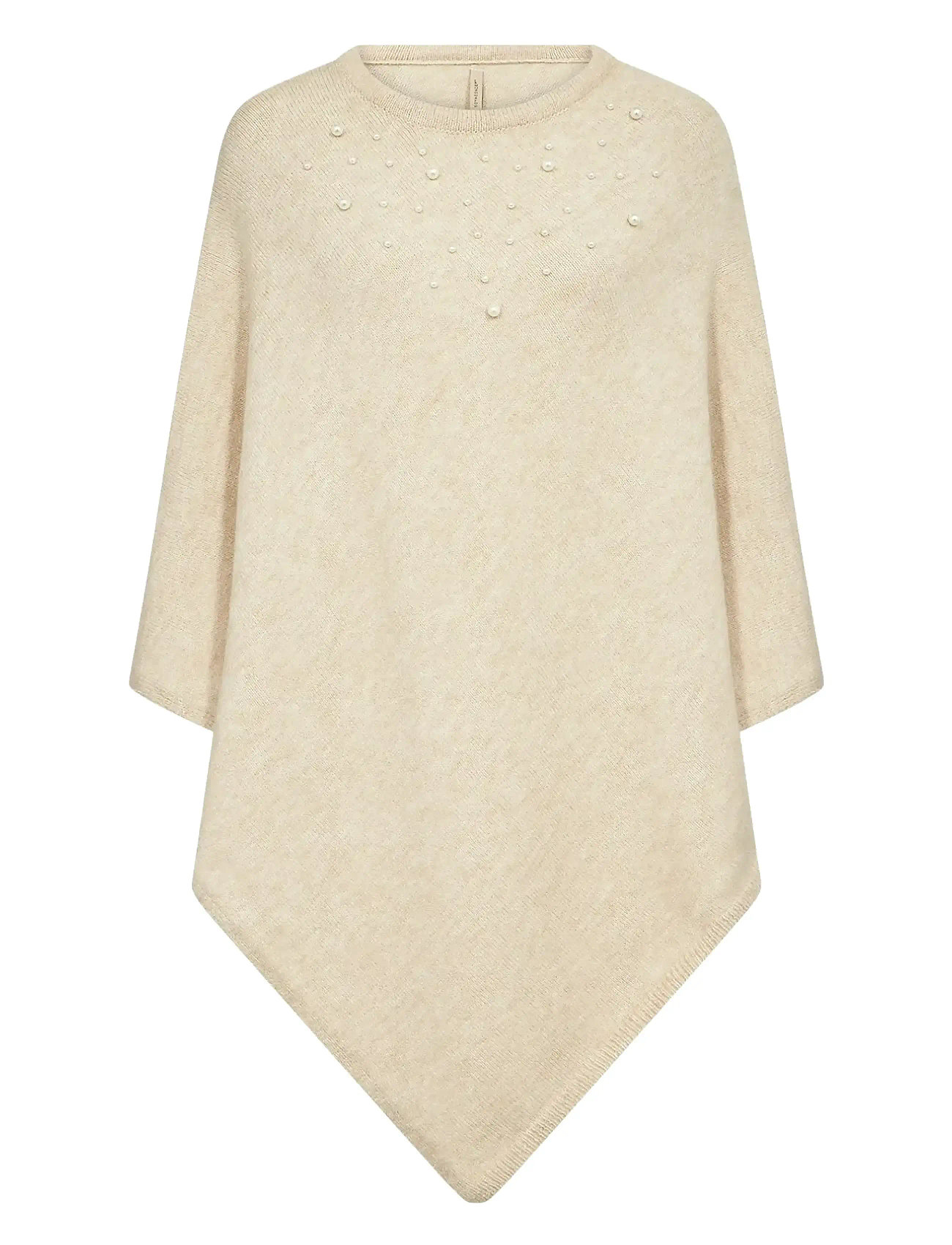 Soyaconcept Sc-Akeleje, One Size, Beige, Strik > Ponchoer, Dame