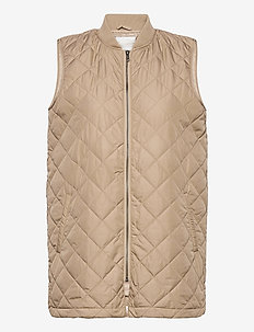 tan puffer vest