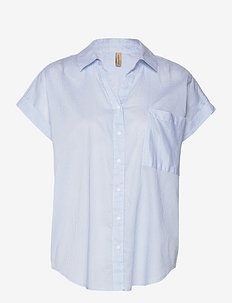 SC-DINAH - short-sleeved shirts - cashmere blue combi
