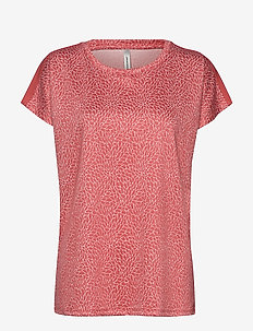 T shirts | Stort utvalg av de seneste nyhetene | Even&Odd active T-shirts med print - coral