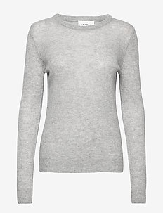Sparkz Copenhagen | Grote selectie van de nieuwste stijlen Grey Mel. PURE CASHMERE V NECK TRUI | Sparkz Copenhagen