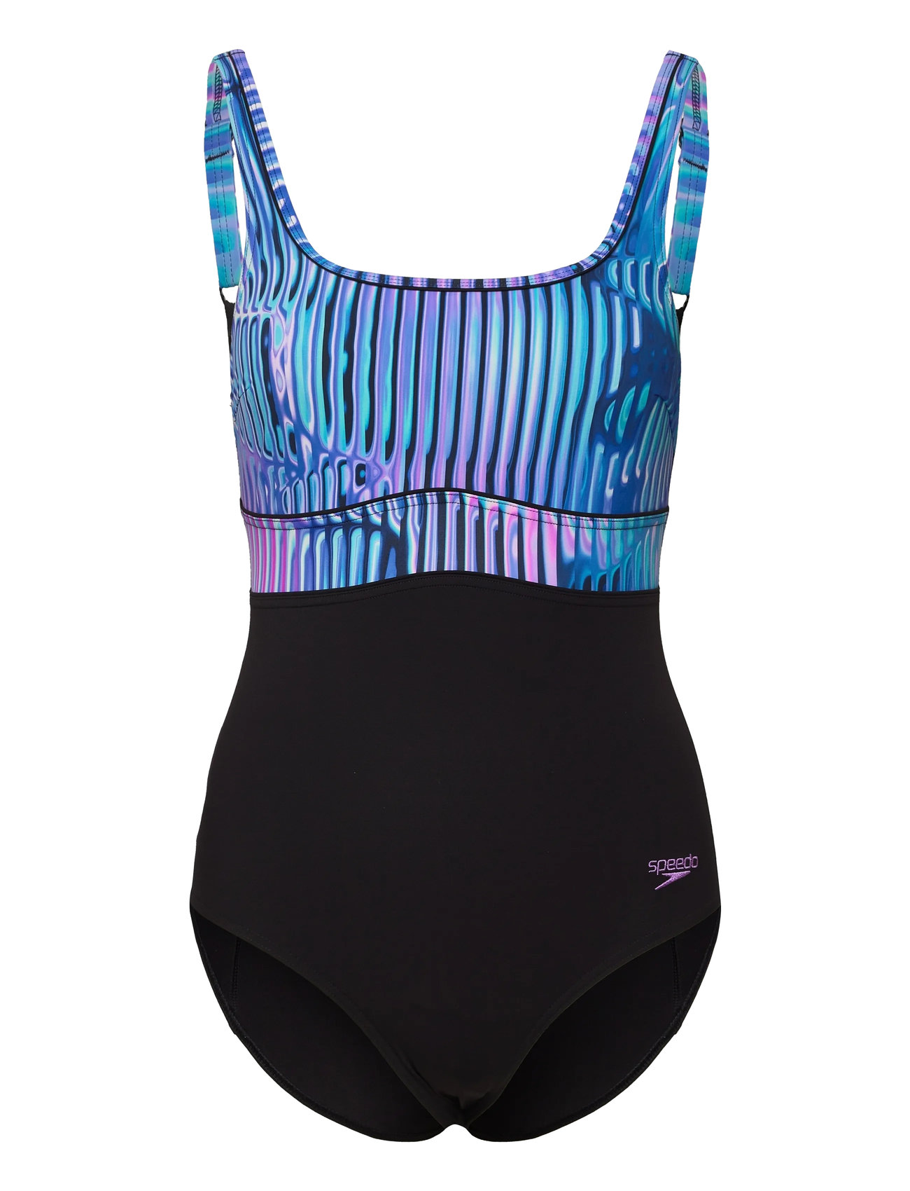 Speedo Womens Shaping Contoureclipse Printed Swimsuit, 44, Black, Sport > Badedragter, Dame