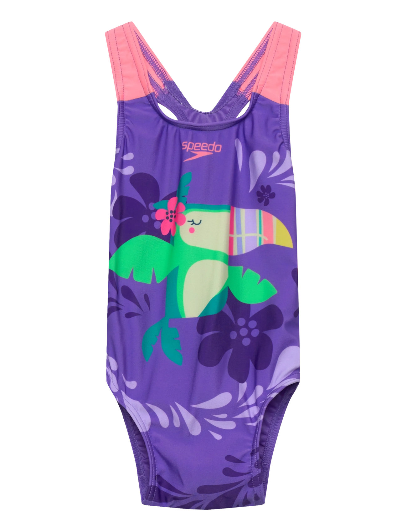 Speedo Girls Digital Printed Swimsuit, 2, Purple, Sport Badetøj > Sport Swimsuits, Dame