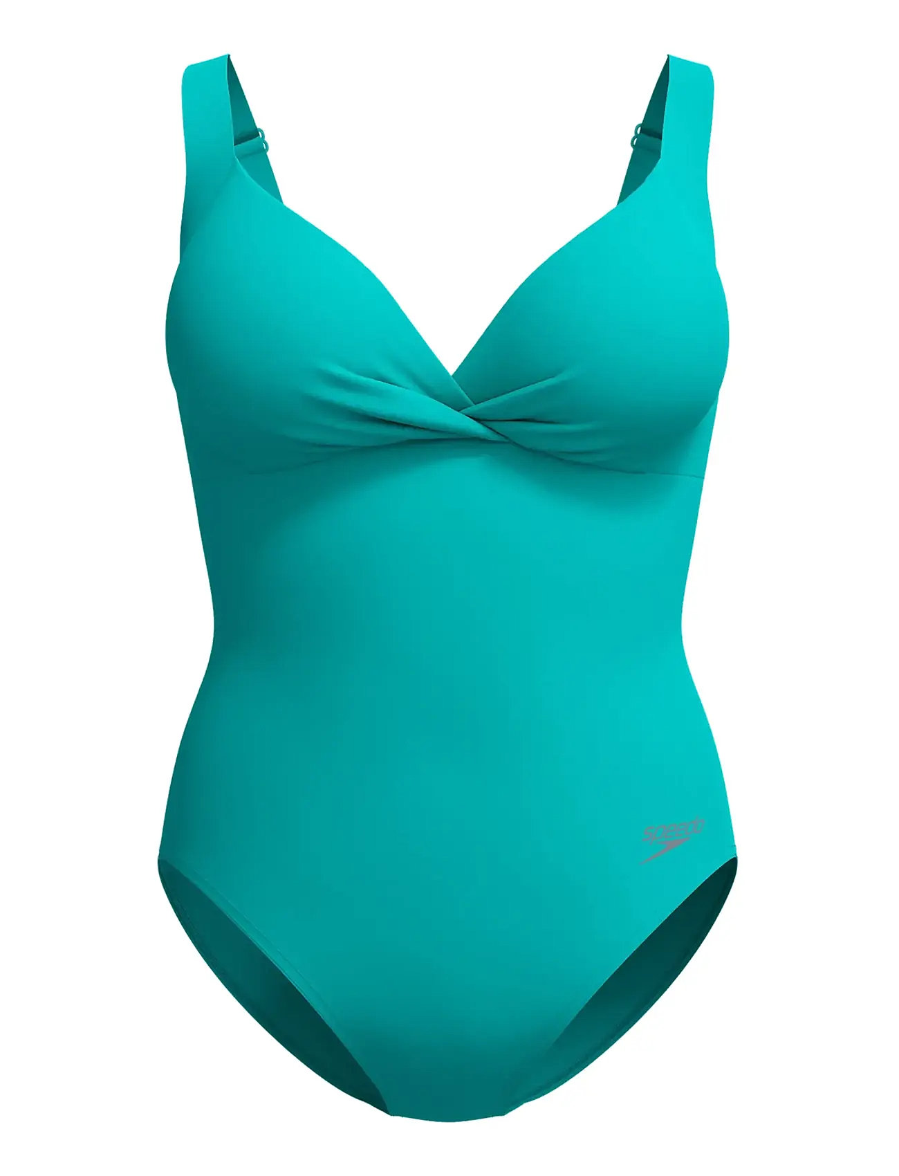 Speedo Womens Shaping Cross Knot 1 Piece, 46, Green, Sport Badetøj > Sport Swimsuits, Dame
