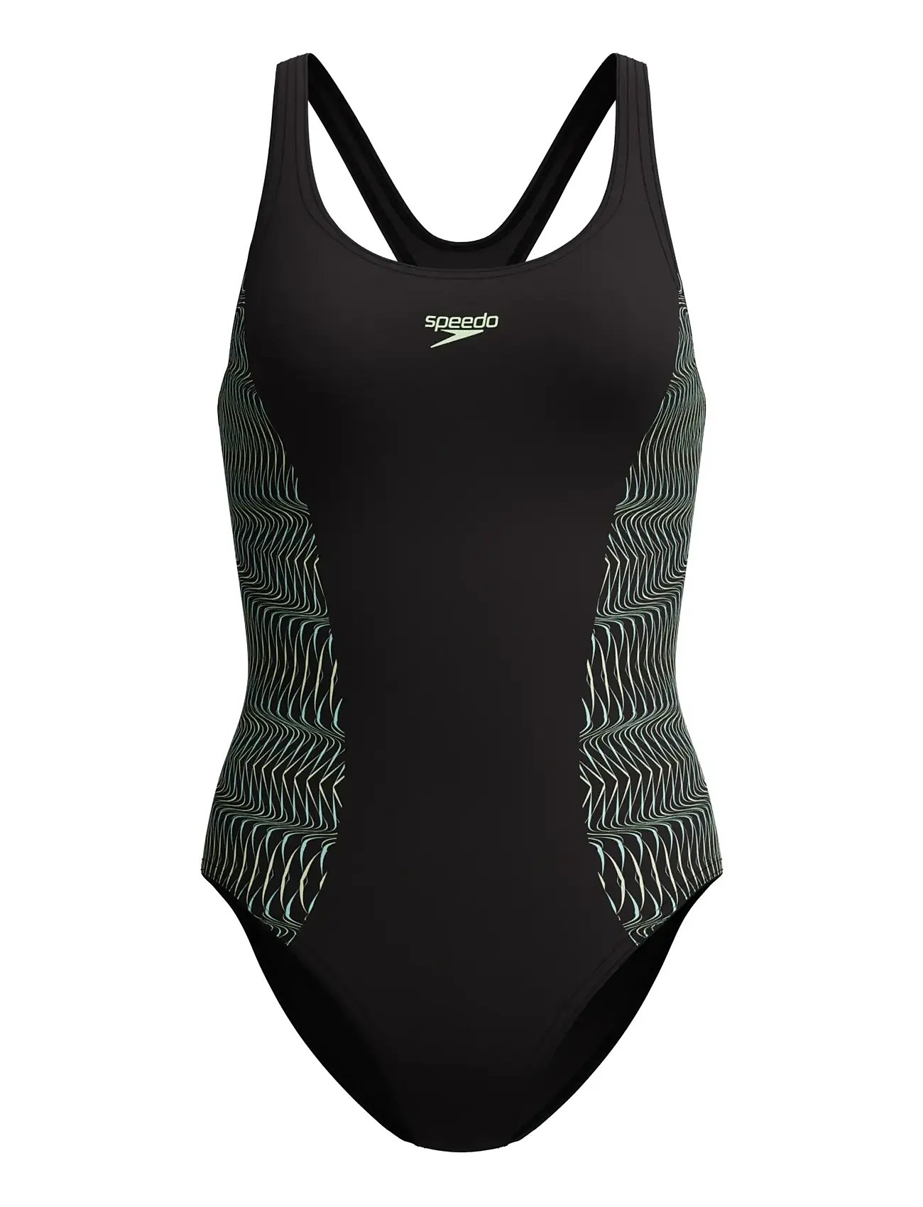 Speedo Placement Muscleback One Piece, 44, Black, Sport Badetøj > Sport Swimsuits, Dame