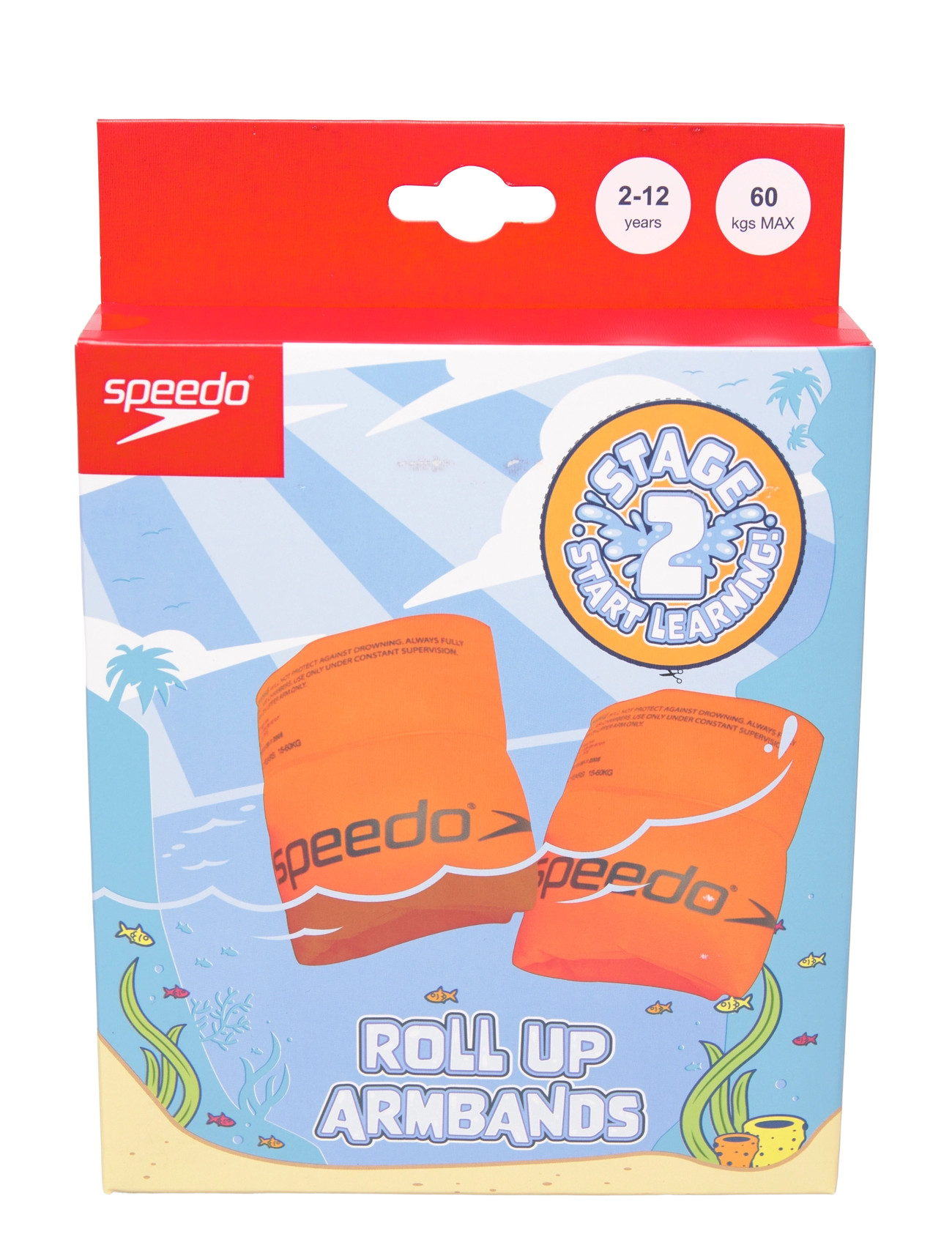 Speedo Junior Roll Up Armbands, One Size, Orange, Water Legetøj > Swim Rings, Børn