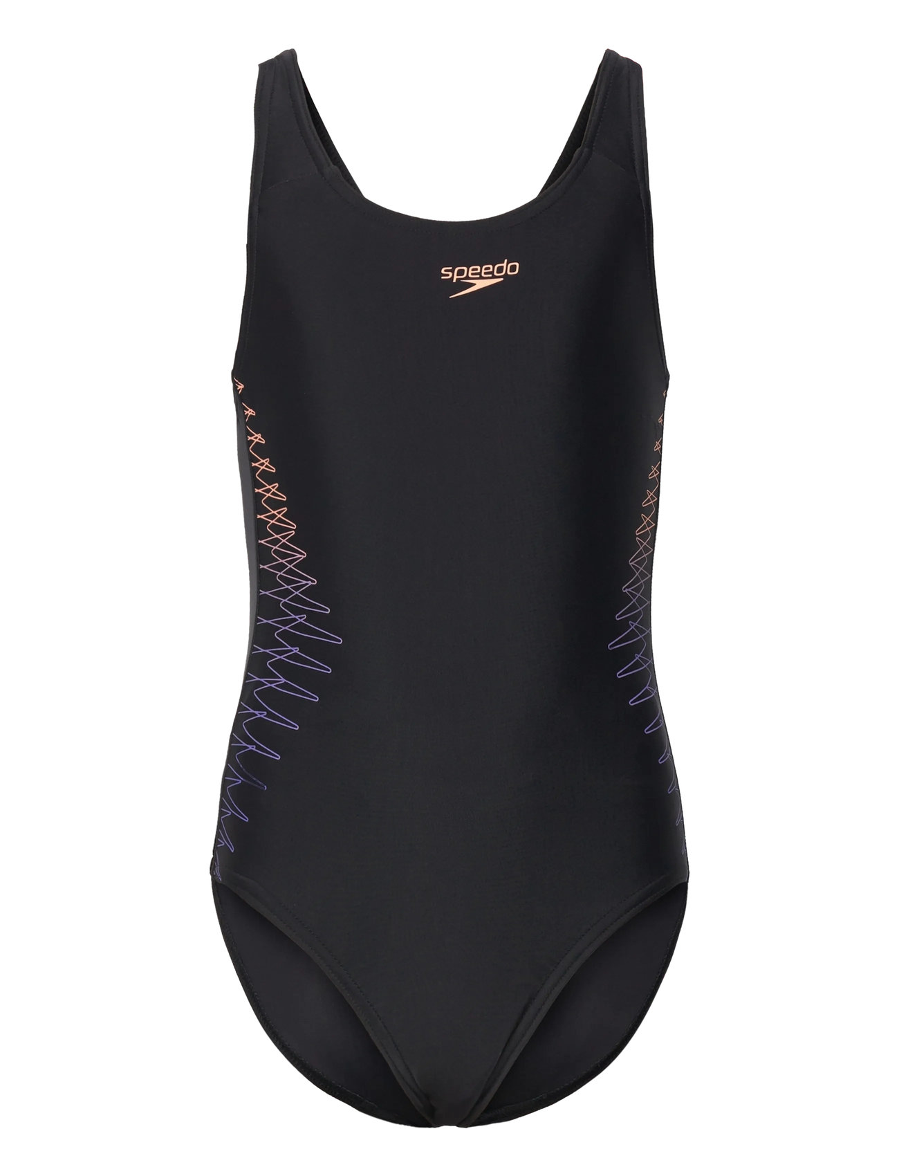 Speedo Girls Placmement Muscleback, 176, Black, Sport > Badedragter, Børn