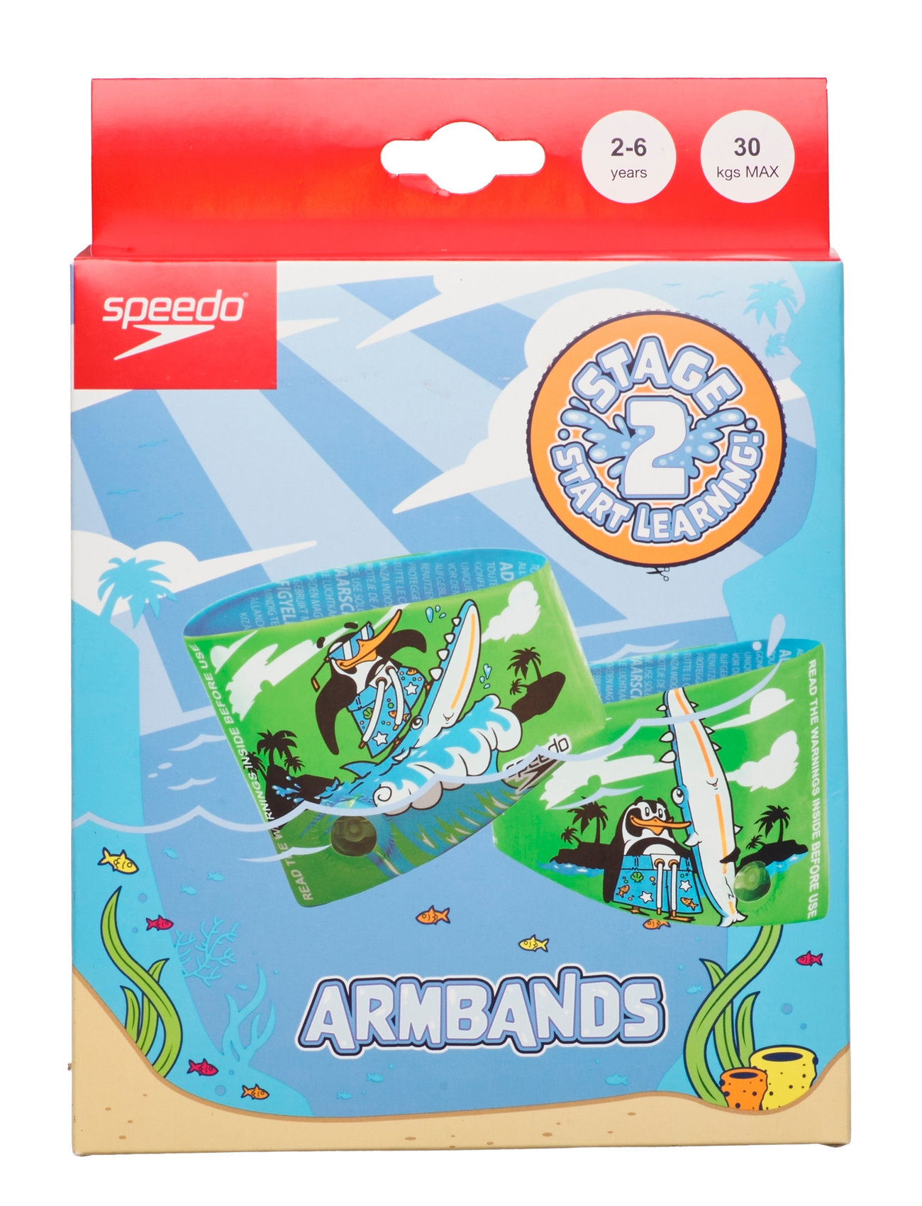 SPEEDO Printed Arm Bands Grün - 2-6Y - Kinder