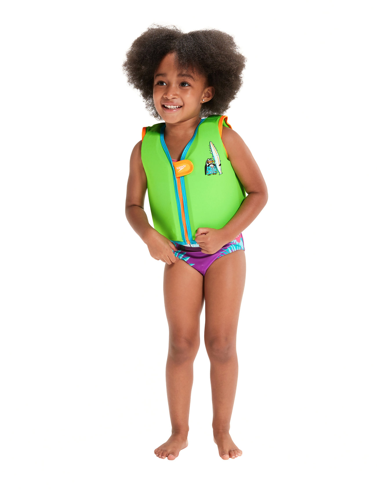 Speedo Printed Float Vest, 1-2, Green, Overdele > Veste, Børn