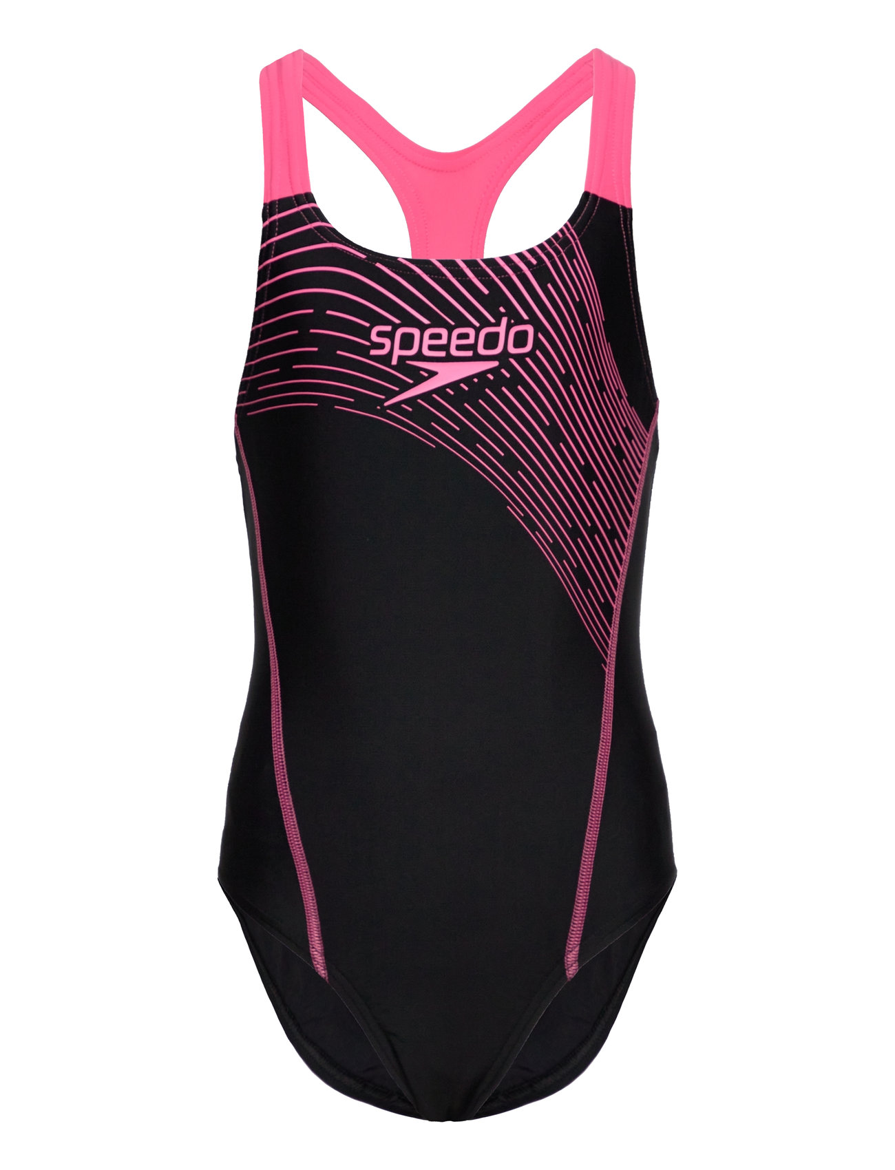 Girls Medley Logo Medalist Sport Swimsuits Black Speedo