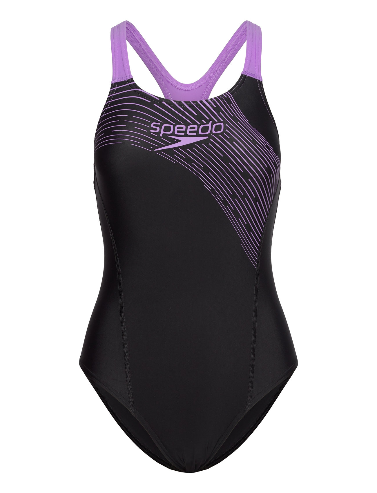 Womens Medley Logo 1 Piece Sport Swimsuits Black Speedo