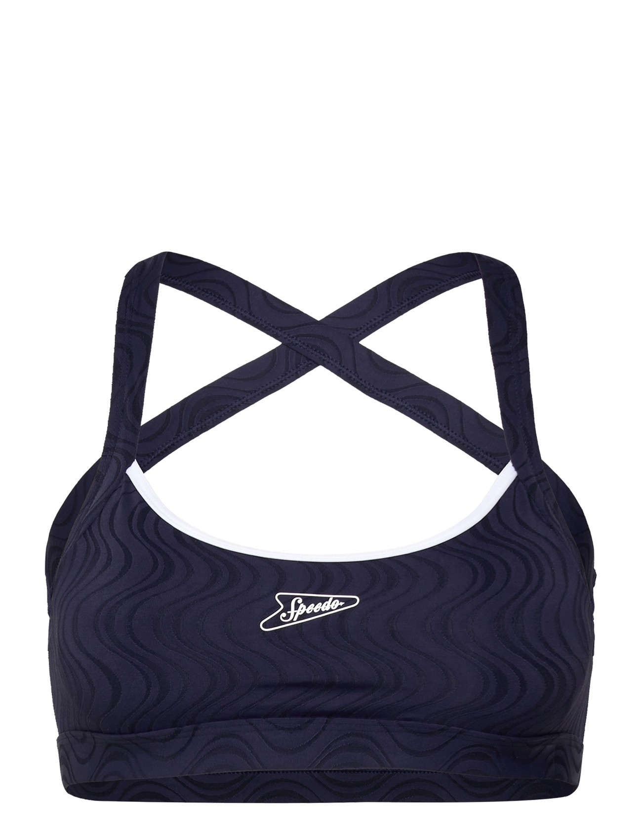 Speedo Texture Crossback Bikini Top, M, Navy, Sport Badetøj > Sport Bikinis, Dame