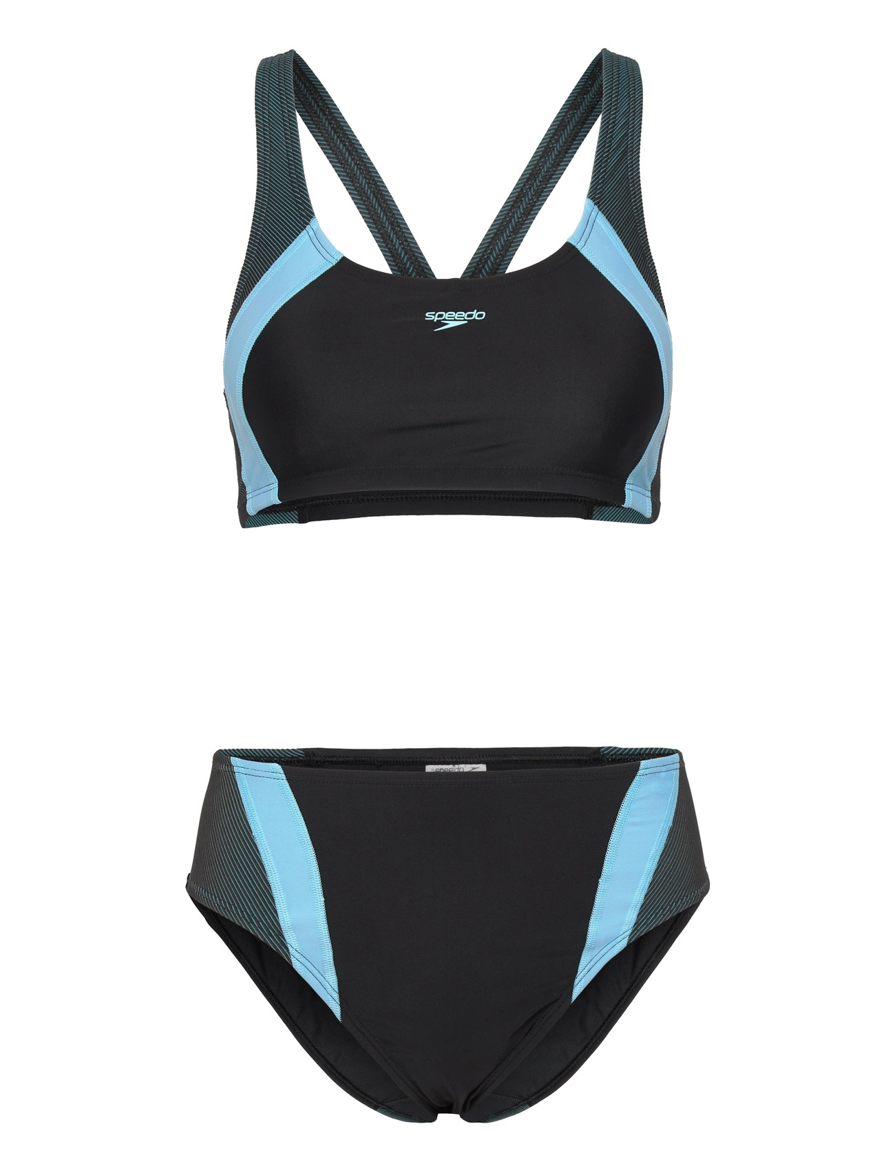 Speedo Quantum Rib Splice Two Piece, 42, Black, Sport Badetøj > Sport Bikinis, Dame