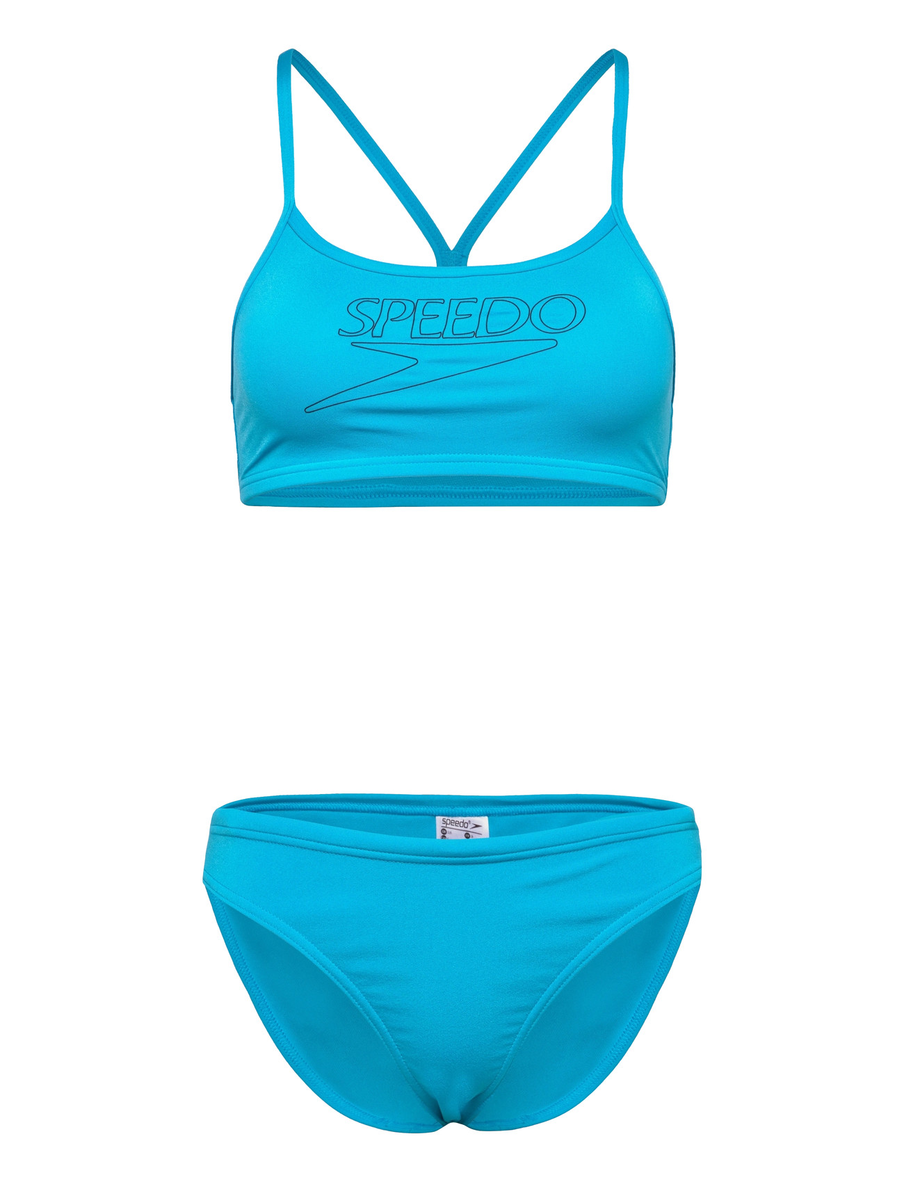 Speedo Endurance+ Logo Thin Strap Two Piece, 44, Blue, Sport Badetøj > Sport Bikinis, Dame