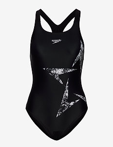 Boomstar Placement Racerback - sports swimwear - black / white