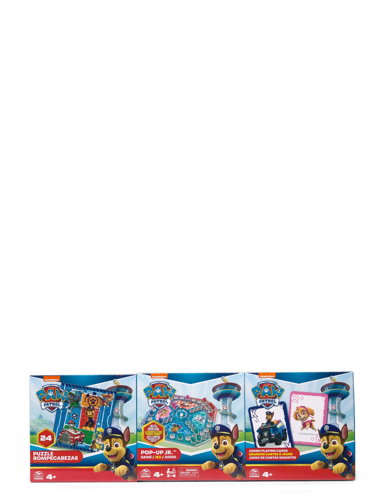 Paw Patrol 3 Pack Games Bundle Toys Puzzles And Games Games Board Games Multi/patterned Spinmaster Games