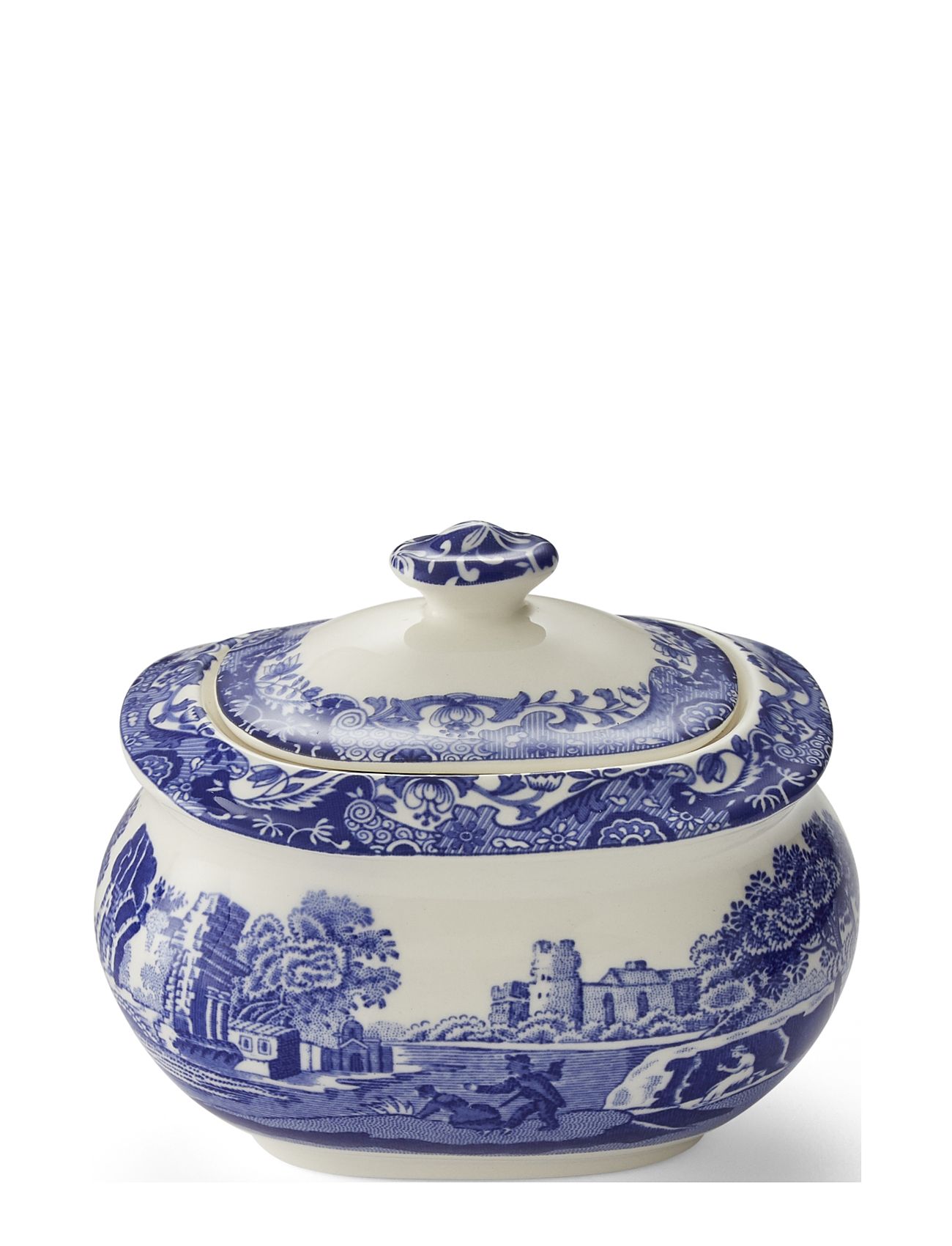 Blue Italian Sugar Box Blue Spode