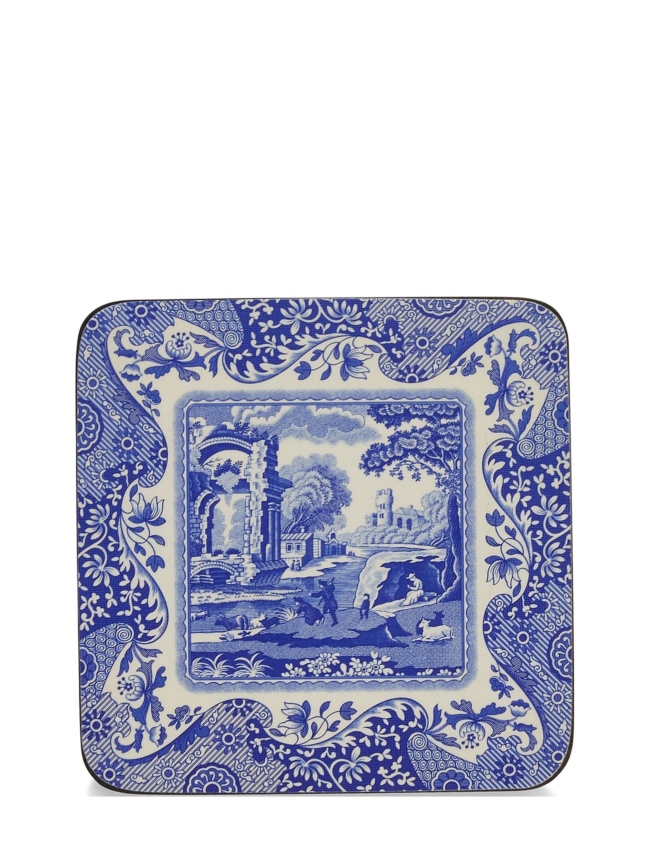 Blue Italian Blue Italian Coasters - Set Of 6 Blue Spode