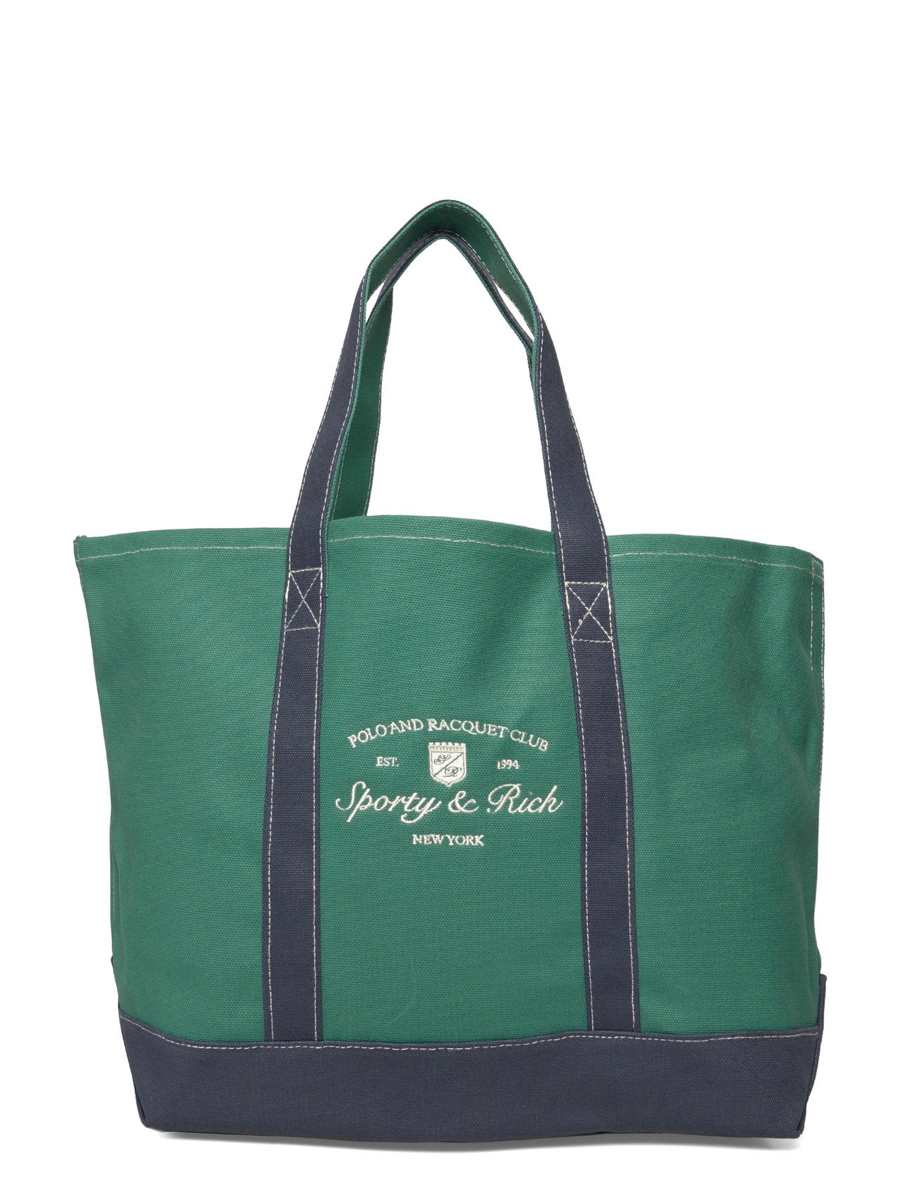 Sporty & Rich Syracuse Two Tone Tote Bag, One Size, Green, Tasker > Shoppere, Dame