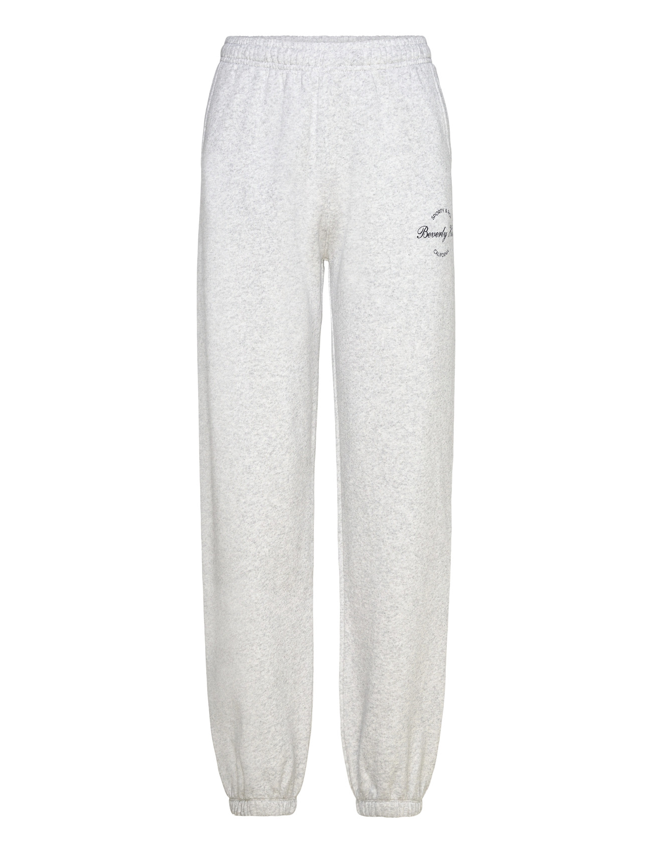 Sporty & Rich Beverly Script Soft Sweapant, L, Grey, Underdele > Joggingbukser, Dame