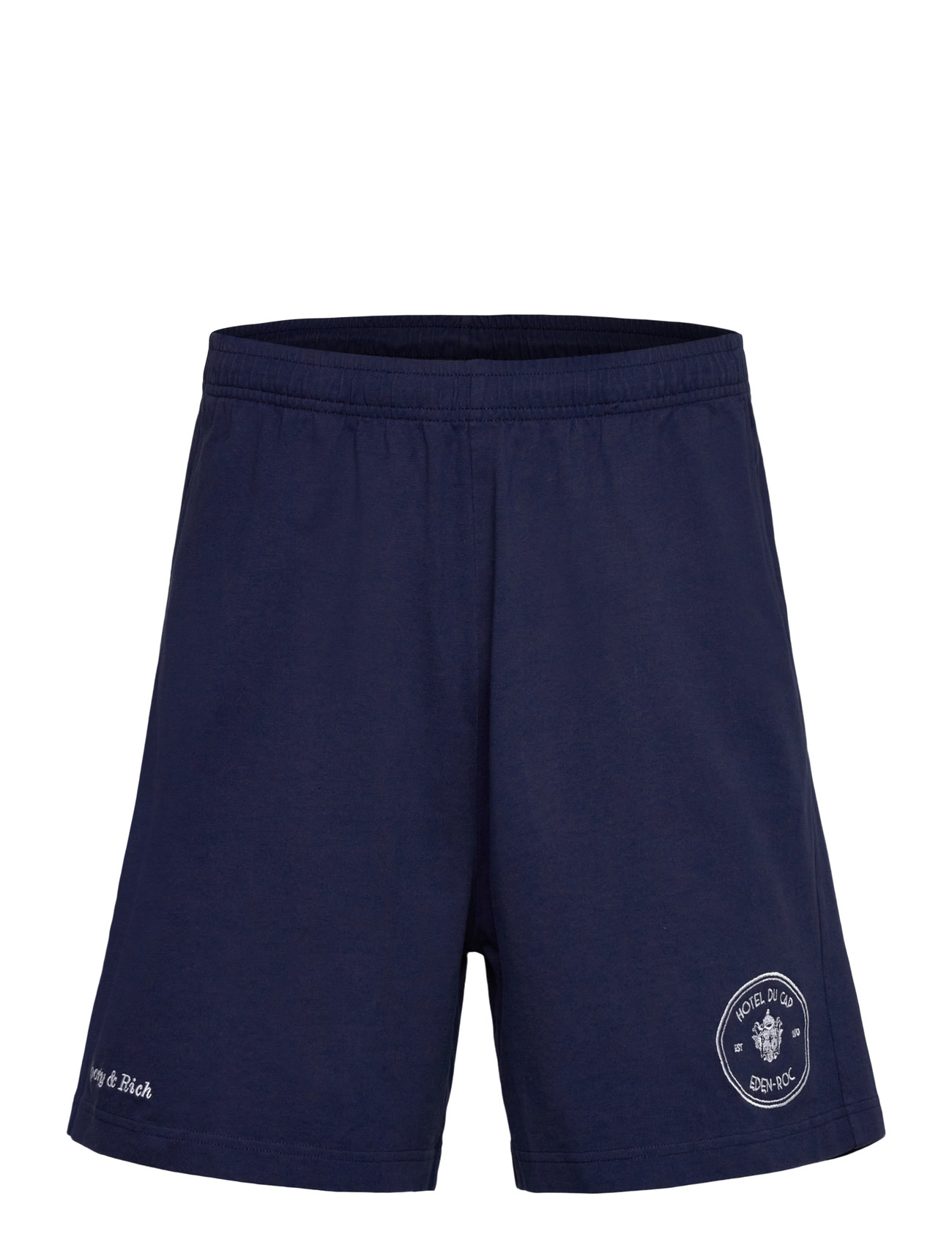 Sporty & Rich Eden Crest Embroidered Gym Short, M, Navy, Shorts > Afslappede Shorts, Dame