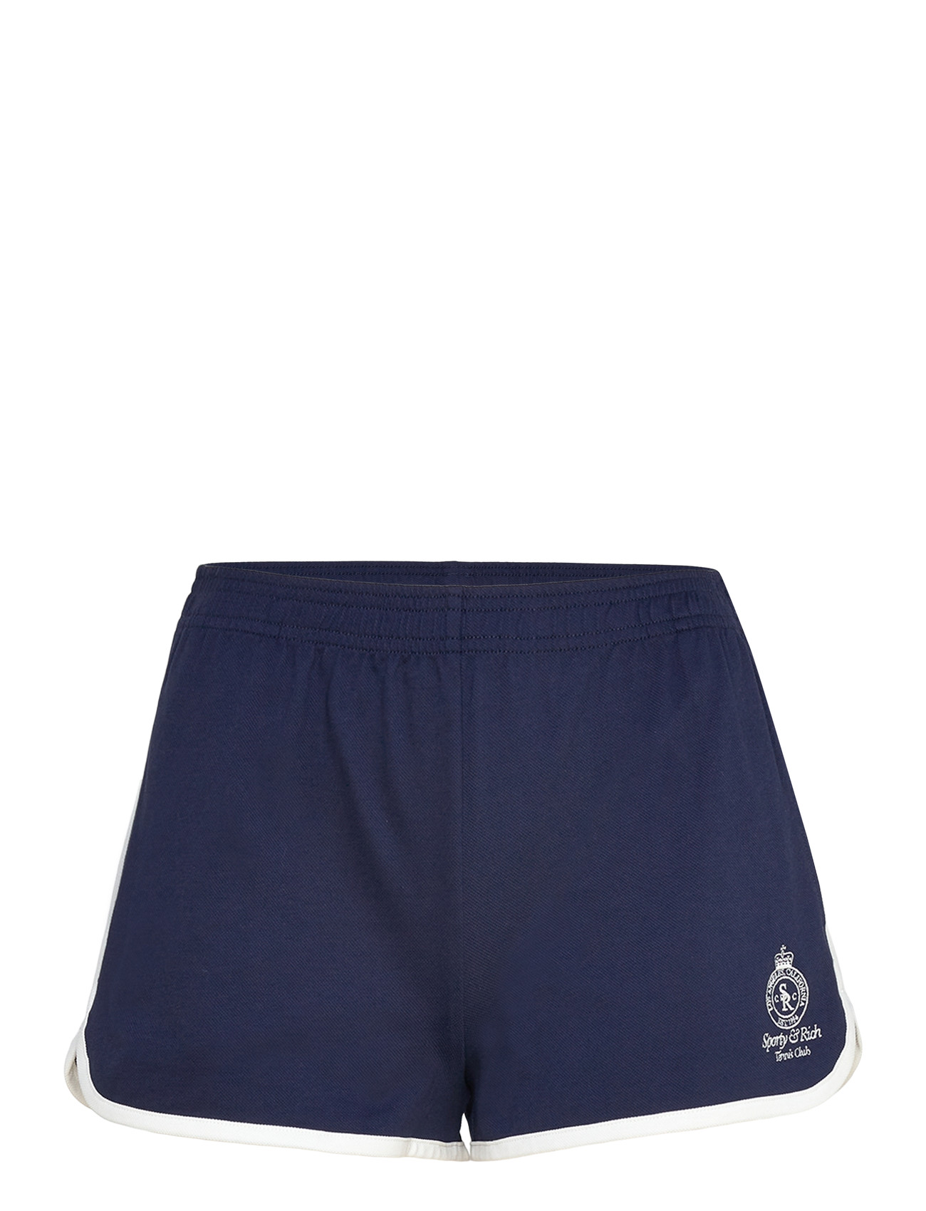 Sporty & Rich Crown Tennis Pique Short, XS, Navy, Shorts > Afslappede Shorts, Dame