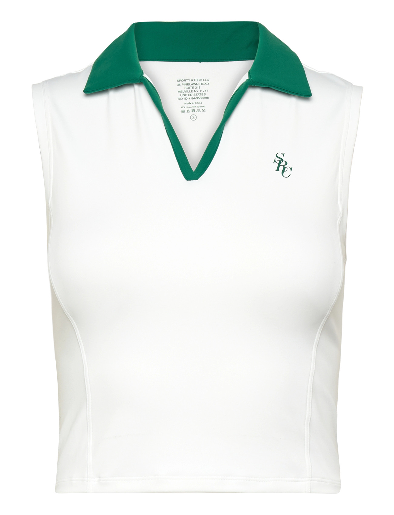 Sporty & Rich Src Sports Polo Vest, L, White, T-Shirts & Toppe > Uden Ærmer, Dame