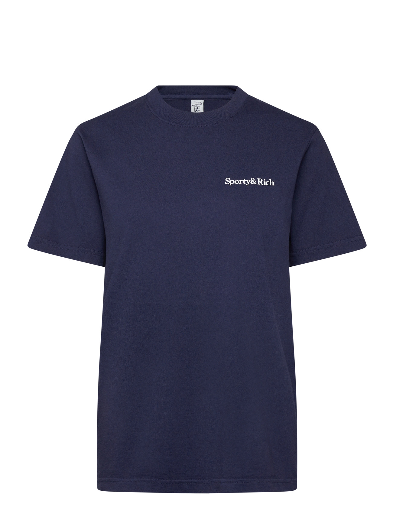 Sporty & Rich Health Is Wealth T-Shirt, M, Navy, T-Shirts & Toppe > Kortærmede, Dame
