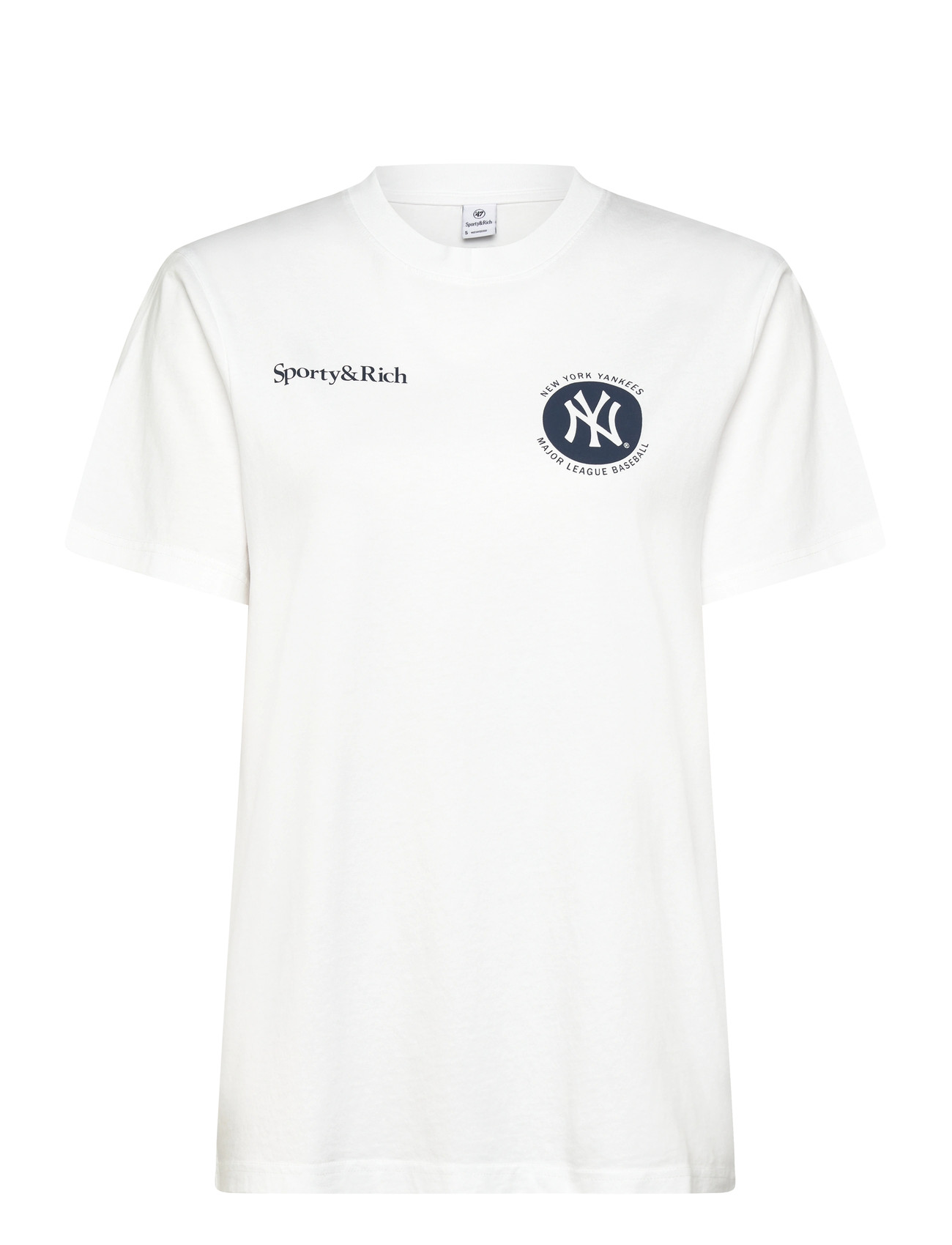 Sporty & Rich Major Leaguet-Shirt, S, White, T-Shirts & Toppe > Kortærmede, Dame