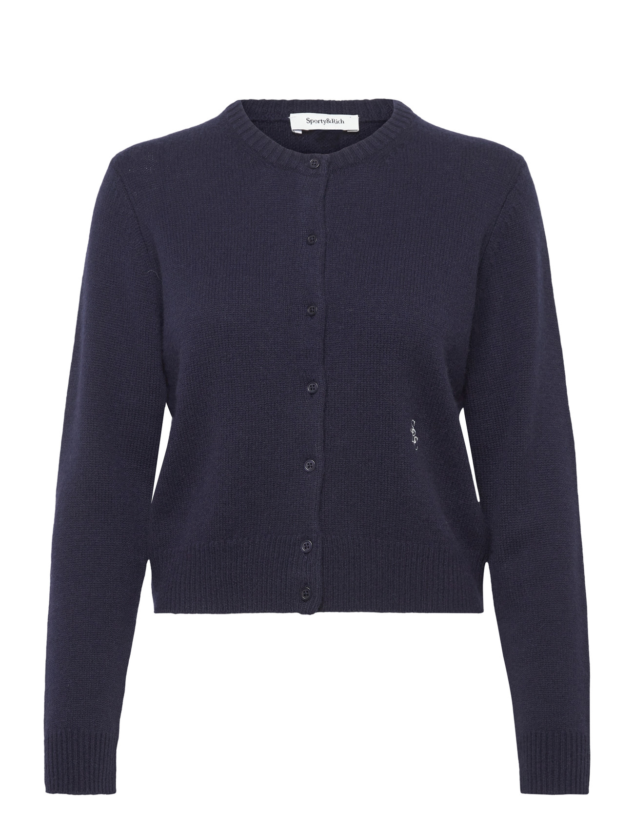 Sporty & Rich Src Cashmere Cardigan, S, Navy, Strik > Cardigans, Dame