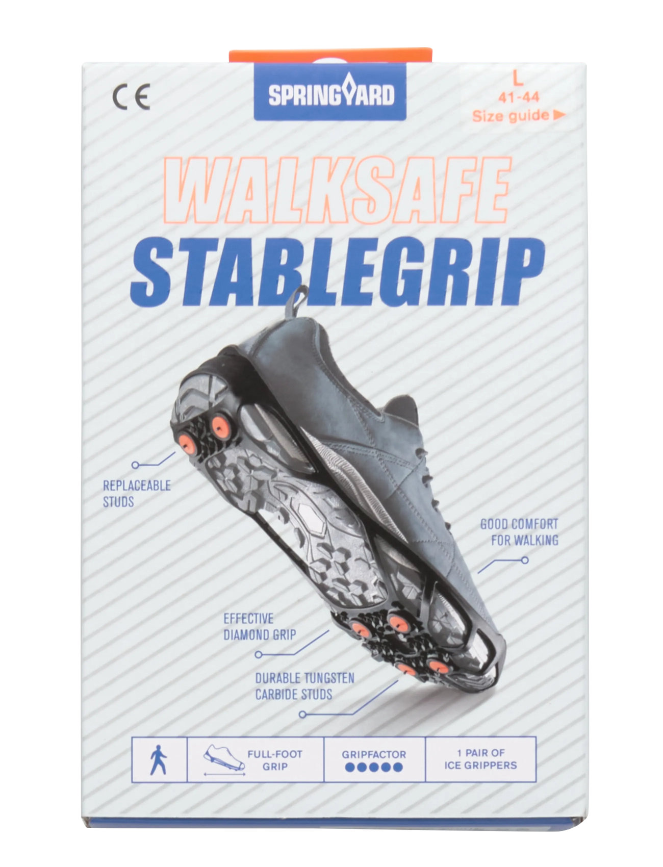 Springyard Stablegrip Walksafe, L 41-44, Black, Shoe Accessories > Other Shoe Accessories, Dame