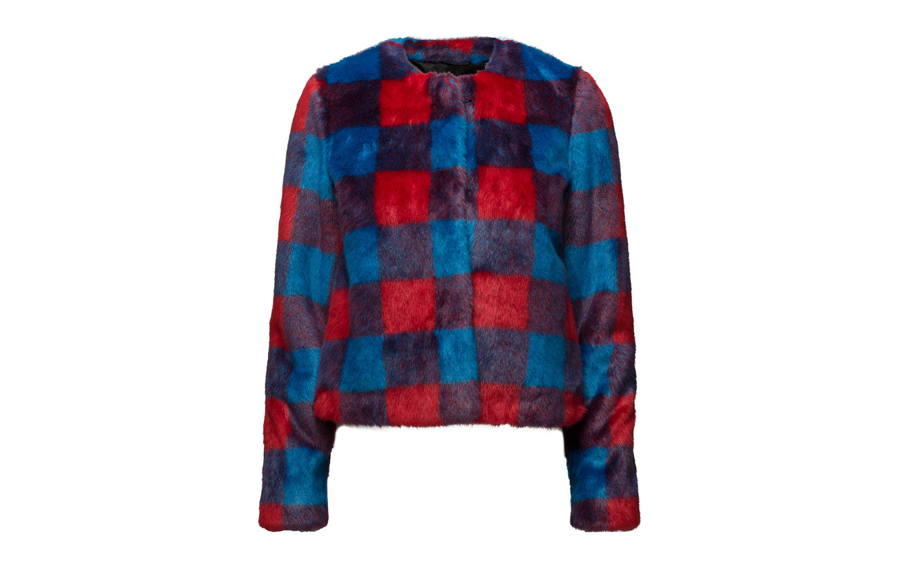 Stand Blue Jacket Polyester 100 Intérieure Équipement red Modacrylic Doublure Sofia rUEw56qxr