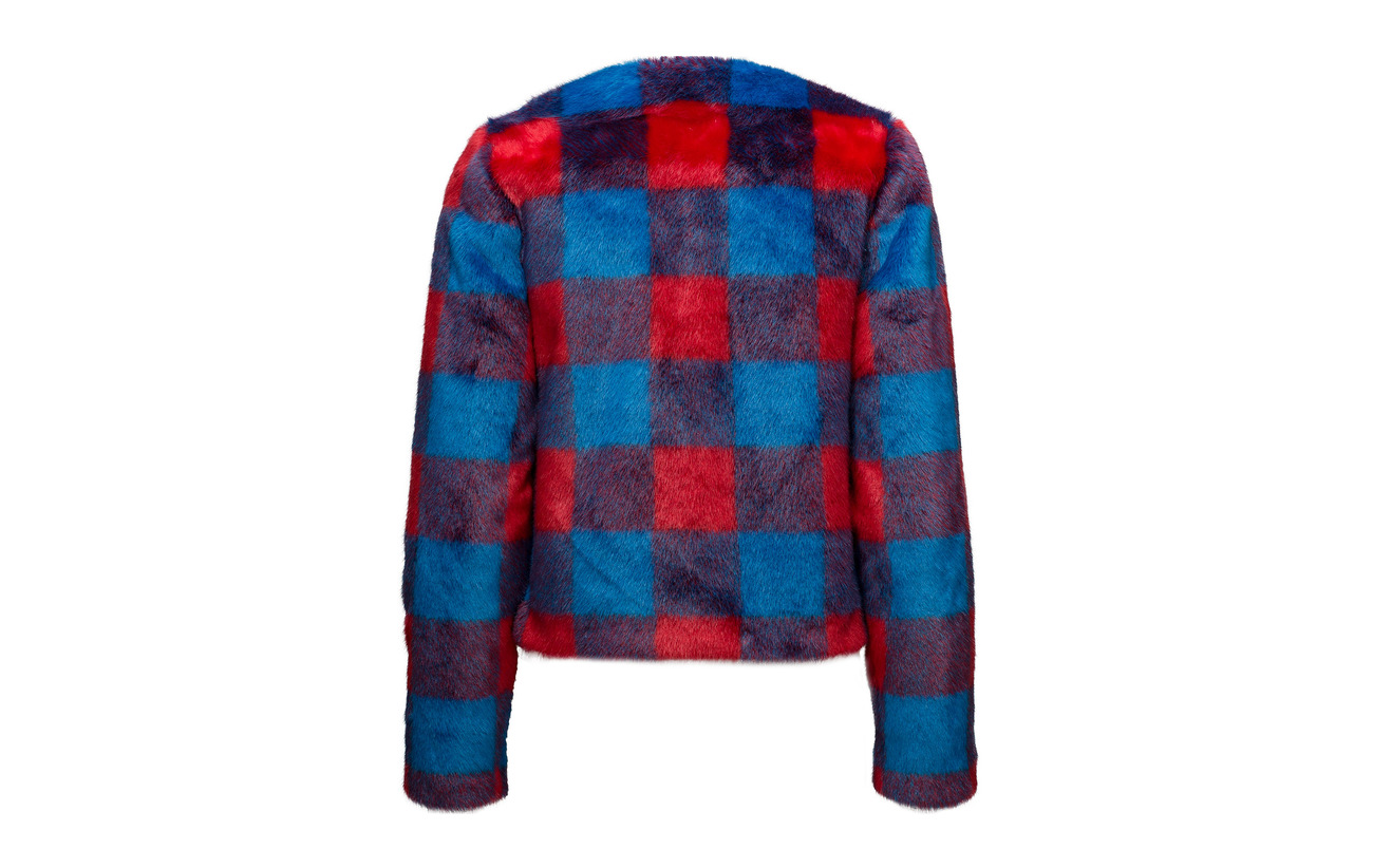 Stand Blue Jacket Polyester 100 Intérieure Équipement red Modacrylic Doublure Sofia rUEw56qxr